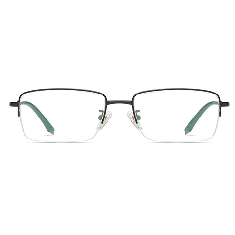 Stylish Flat Mirror Titanium Frame Squeak Glasses for Business and Classic Anti-Blue Light Protection image