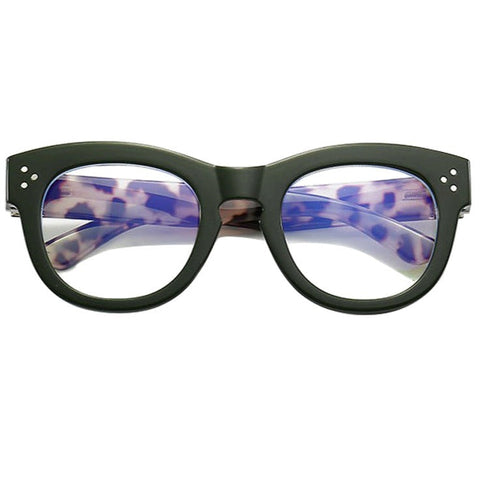 Tinker Fashion Optical Floral Full Large Frame Anti-Blue Light Eyeglasses with UV400 Protection image