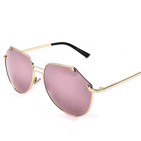 Vault Beveled Metal Rimless Sunglasses with UV400 Protection image