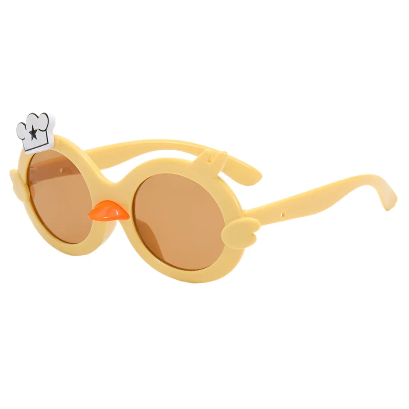 Elithor Colorful Round Cartoon Duck and Football Sunglasses for Kids with Quality Design