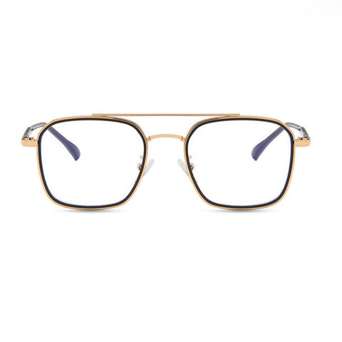 Double Beam Ferrule Square Large Frame Flat Mirror Anti-blue Light Simnn Eyeglasses image