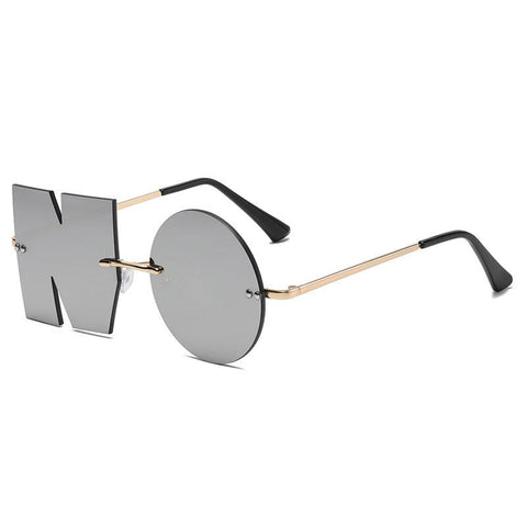 Playful No Design Rimless Sunglasses with UV400 Protection image