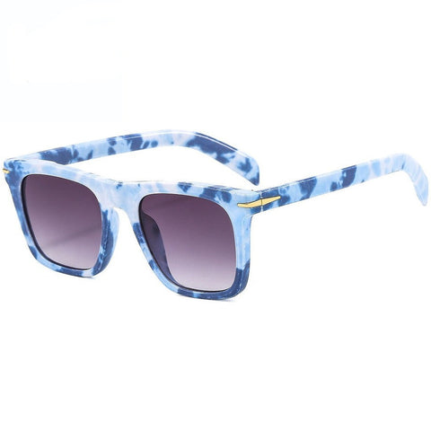 Leopard Luxe Pelt Square Sunglasses with UV400 Coating for Bold Style image