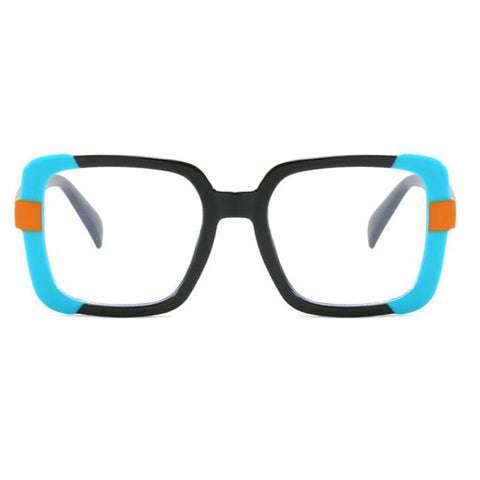 Square Personalized Color Matching Frame Anti-blue Light Flat Mirror Style Opal Eyeglasses image