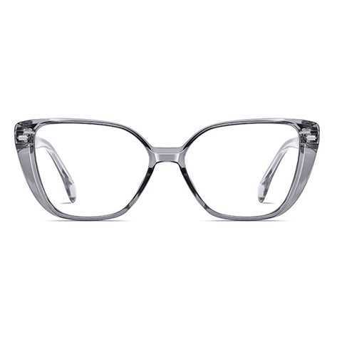 Fashionable Frame Flat Mirror Nuzzle Glasses with Trendy Plate Legs and Stylish Cat Eye Design - Anti-Blue Light image