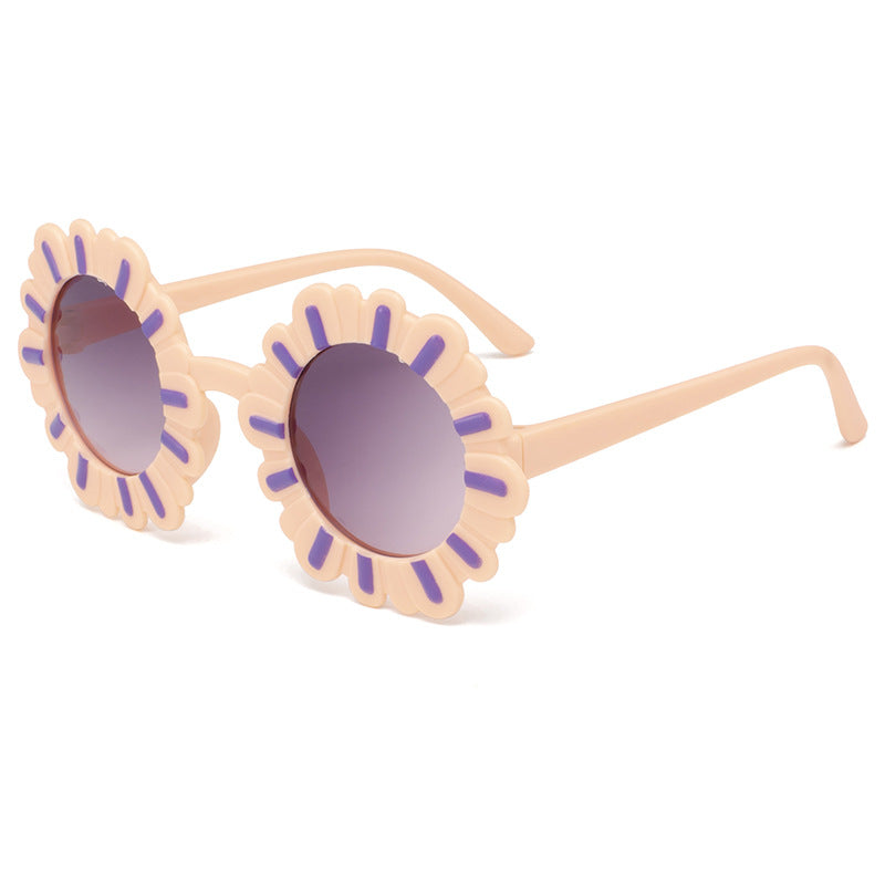 Vylora Sunflower Party Children's Sunglasses with Fun Flower-Shaped Design for Photos and Play