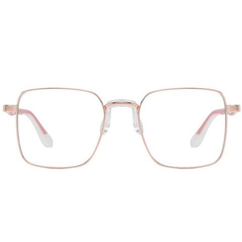 Unique Light-Reflecting Fizzy Glasses with Metal Large Slimming Frame and Flat Lenses image