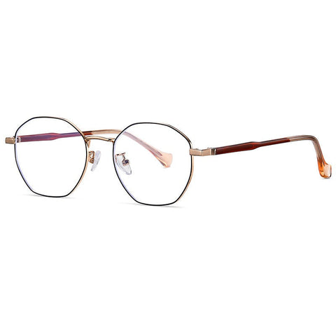 Anti-Blue Light Peeky Glasses with Stylish and Luxurious Frame - Literary Plate Leg Retro Flat Glasses image