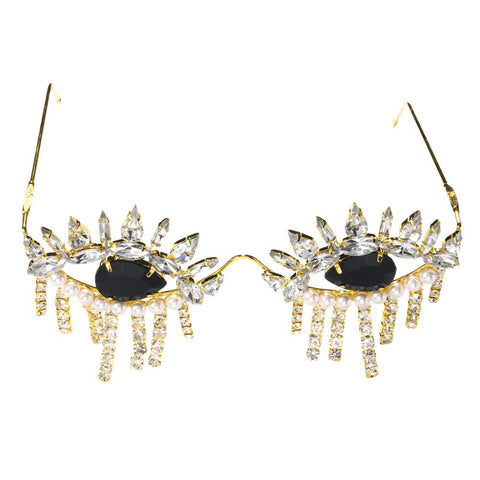 Eyeglasses With a Classic Rhinestone Frame Style That Are Funny for Photos image