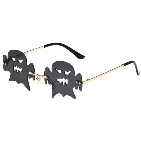 Myralis Halloween Ghost Metal Sunglasses – Trendy Funny Party Dance Sunglasses image