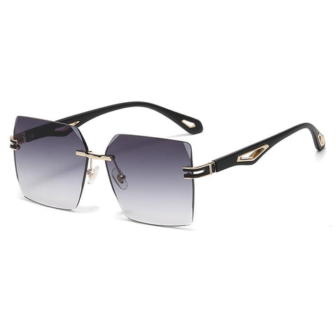 Sleek Frameless Metal Sunglasses with UV400 Protection for Outdoor Style image