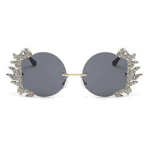 Glide Fashionable Diamond Sunglasses with Crystal Diamonds for Sun Protection image