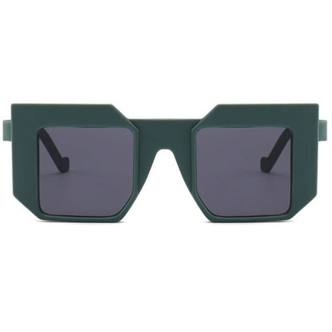 Stylish Fashionable Square Flat Futuristic Sunglasses - Trendy Frosted Spy image